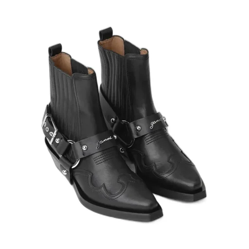 Buckle Fastening Western Chelsea Boots