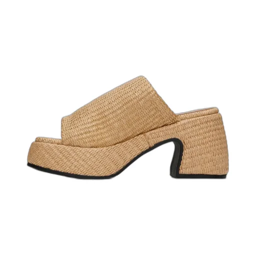 Butterfly Platform Raffia Sandals