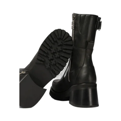 Eco Leather Ankle Boots With Heels