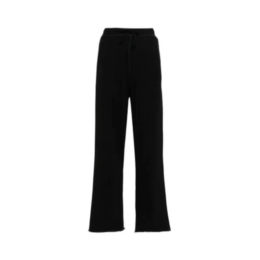Frayed Edge Logo Embroidered Track Pants