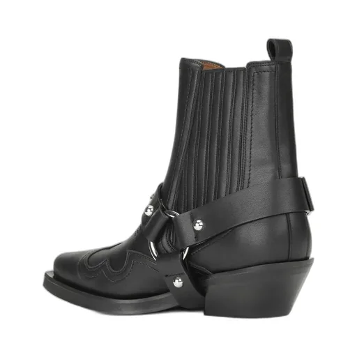 Buckle Fastening Western Chelsea Boots