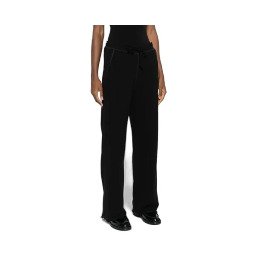 Frayed Edge Logo Embroidered Track Pants