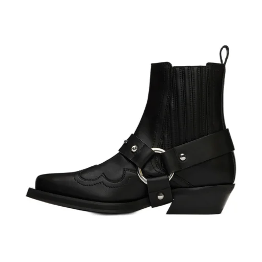 Buckle Fastening Western Chelsea Boots