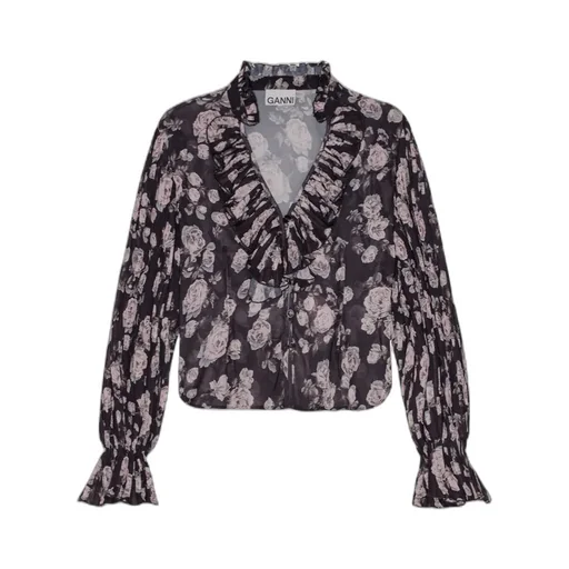 Floral Printed Pleated Georgette Blouse