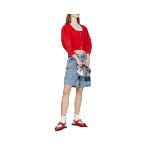 Cotton Poplin Smock Blouse