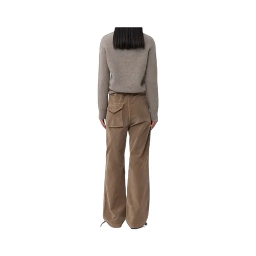 Washed Corduroy Drawstring Trousers