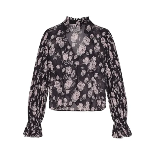 Floral Printed Pleated Georgette Blouse