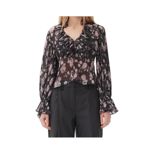 Floral Printed Pleated Georgette Blouse