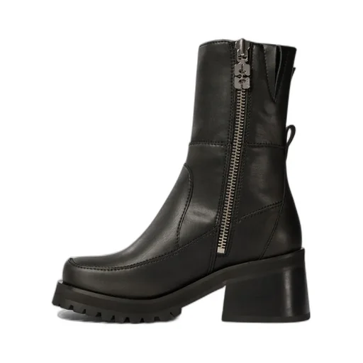Eco Leather Ankle Boots With Heels