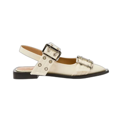 Pointed Buckles Ballet Flats