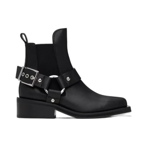 Low Cut Biker Chelsea Boots