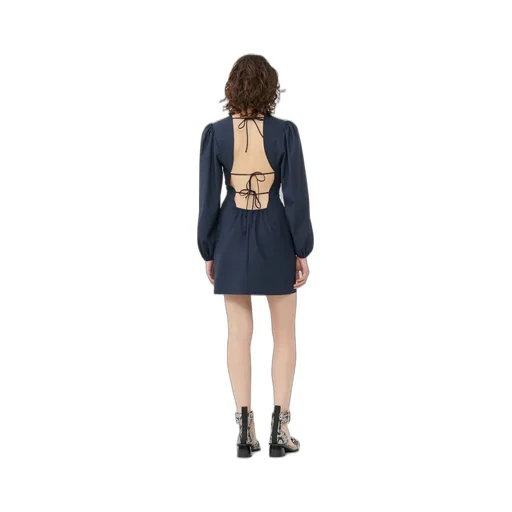 Drapey Melange Open Back Mini Dress