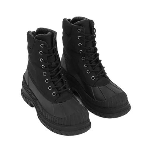 Chunky-Sole Lace-Up Ankle Boots