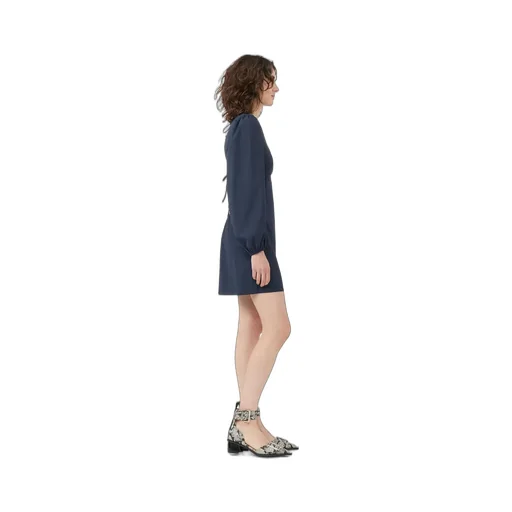 Drapey Melange Open Back Mini Dress