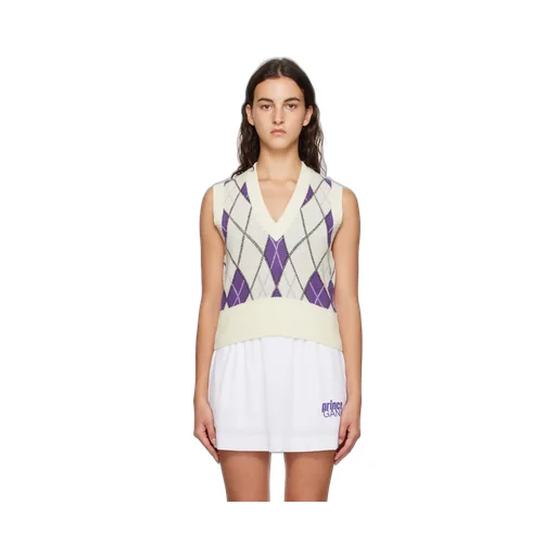 Graphic Harlequin V-Neck Vest