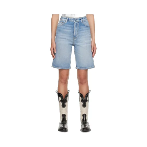High-Rise Denim Shorts