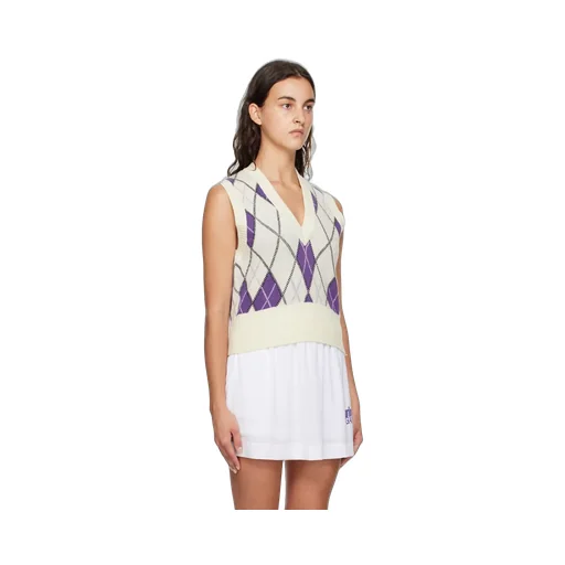 Graphic Harlequin V-Neck Vest