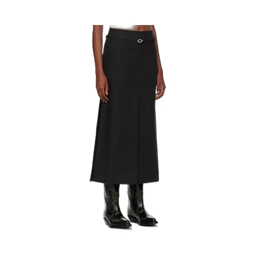 Cotton Maxi Slit Skirt