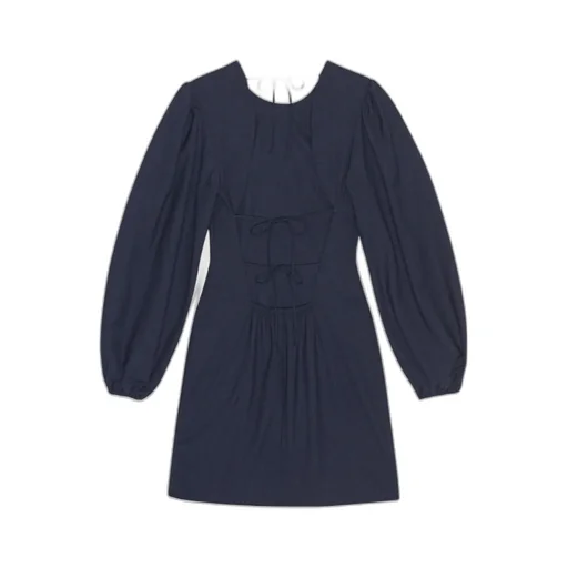 Drapey Melange Open Back Mini Dress