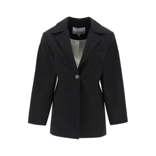 Cotton Suiting Fitted Blazer