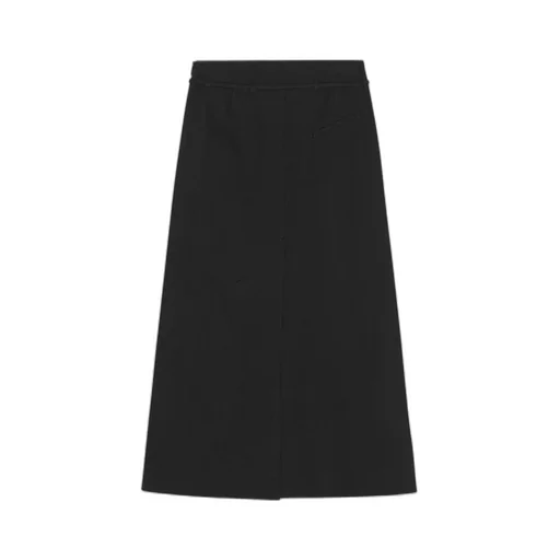Cotton Maxi Slit Skirt