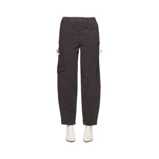 Elasticated-Waistband Cargo Trousers