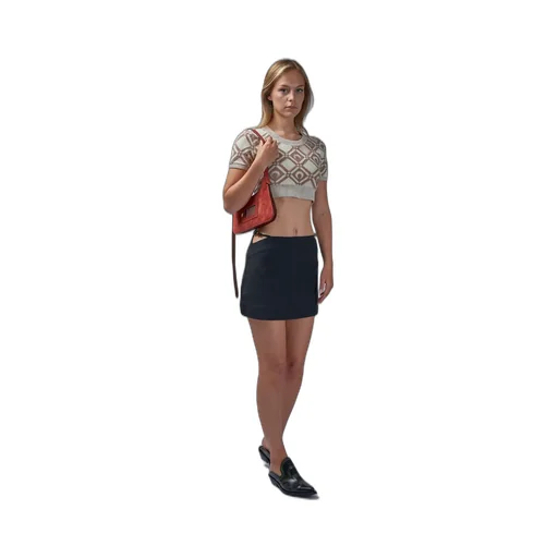 Cut-Out A-Line Mini Skirt