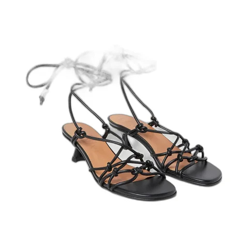Knots Kitten Heel Sandals