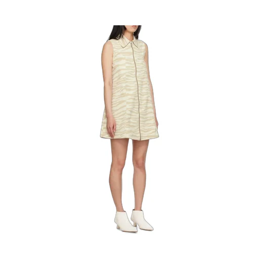 Zebra Printed Sleeveless Mini Dress