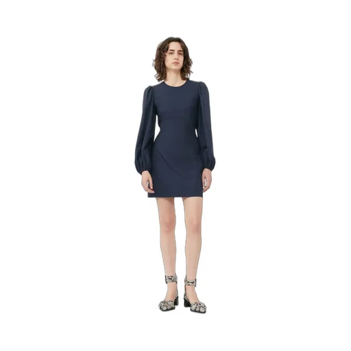 Drapey Melange Open Back Mini Dress