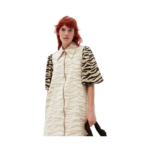 Zebra Printed Sleeveless Mini Dress