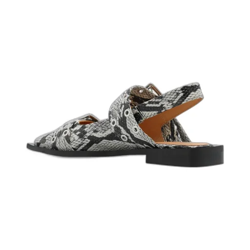 Pointed Toe Buckle Ballerinas