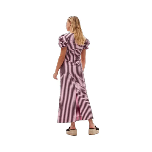 Striped Scoop Neck Midi Dress