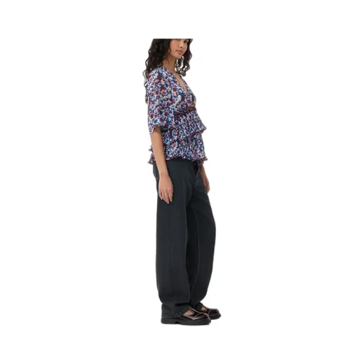 Top With Floral Motif