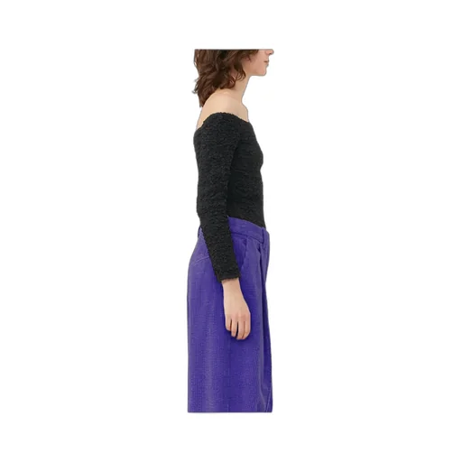 Cotton Poplin Off-Shoulder Smock Blouse