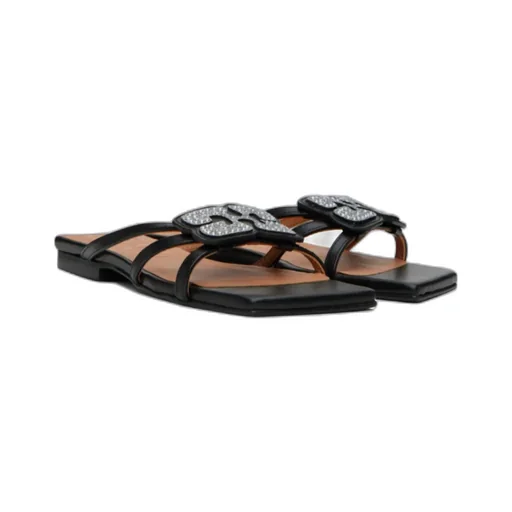 Butterfly Strass Flat Sandals