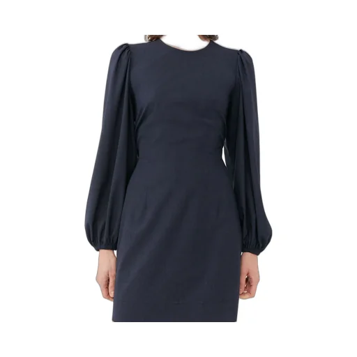 Drapey Melange Open Back Mini Dress