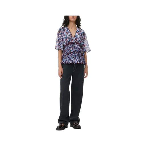 Top With Floral Motif