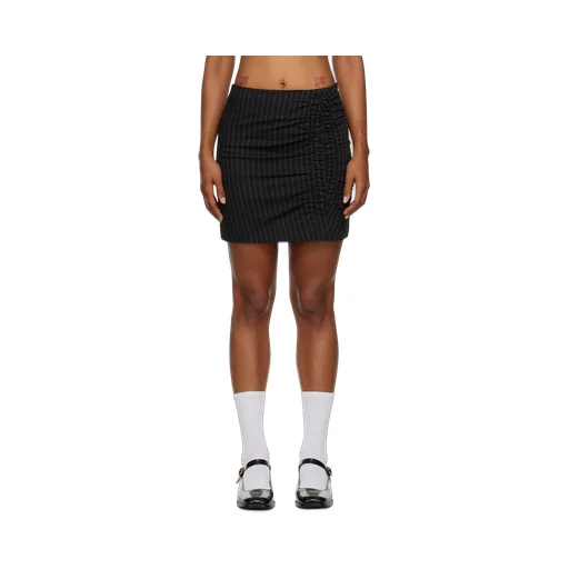 Stretch Stripe Mini Skirt