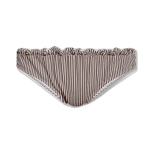 Stripe-Print Bikini Bottoms