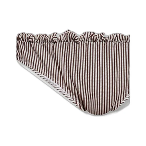 Stripe-Print Bikini Bottoms