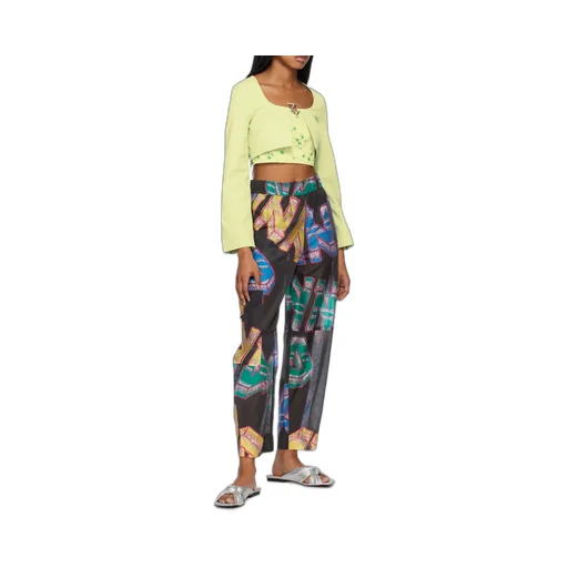 Stretch Suiting Cropped Blouse