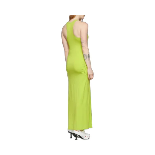 Round Collar Sleeveless Slim Dress
