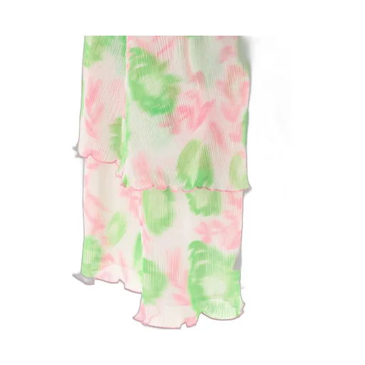 Pleated Georgette Layered Maxi Skirt