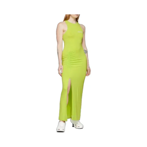 Round Collar Sleeveless Slim Dress