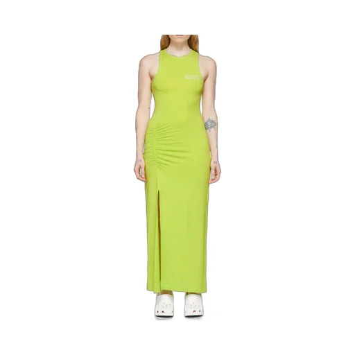 Round Collar Sleeveless Slim Dress