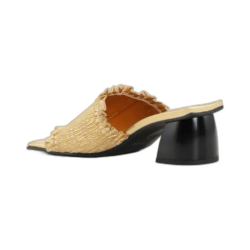 Smock Mid Heel Mules