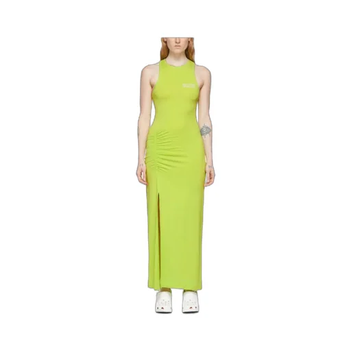 Round Collar Sleeveless Slim Dress