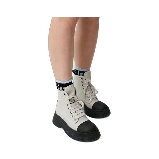 Logo High-Top Lace Boots