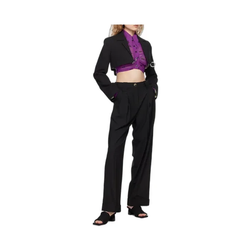 Cotton Suiting Cropped Blazer